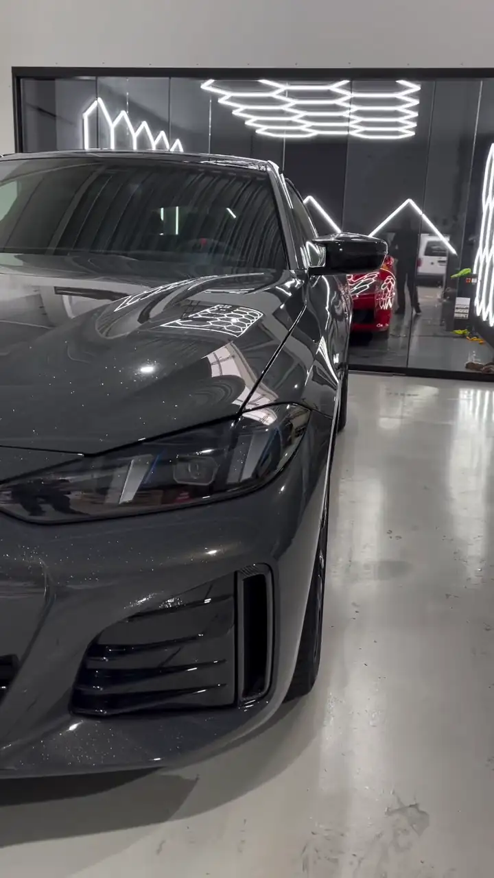 BMW i4 M60 protégée par film PPF et traitement céramique